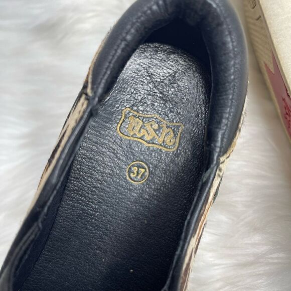 Ash Jungle Leopard Print Platform Slip On Calf Hair Shoes 37 - Picture 7 of 7